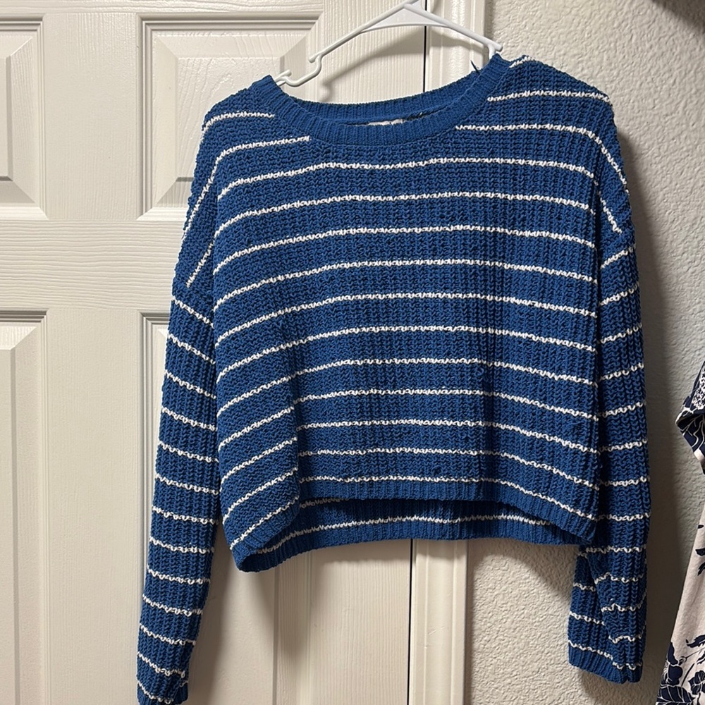 Striped Blue Sweater for Women